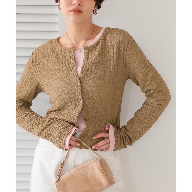 前後2wayポコポコジャガードトップス | titivate | 詳細画像26 