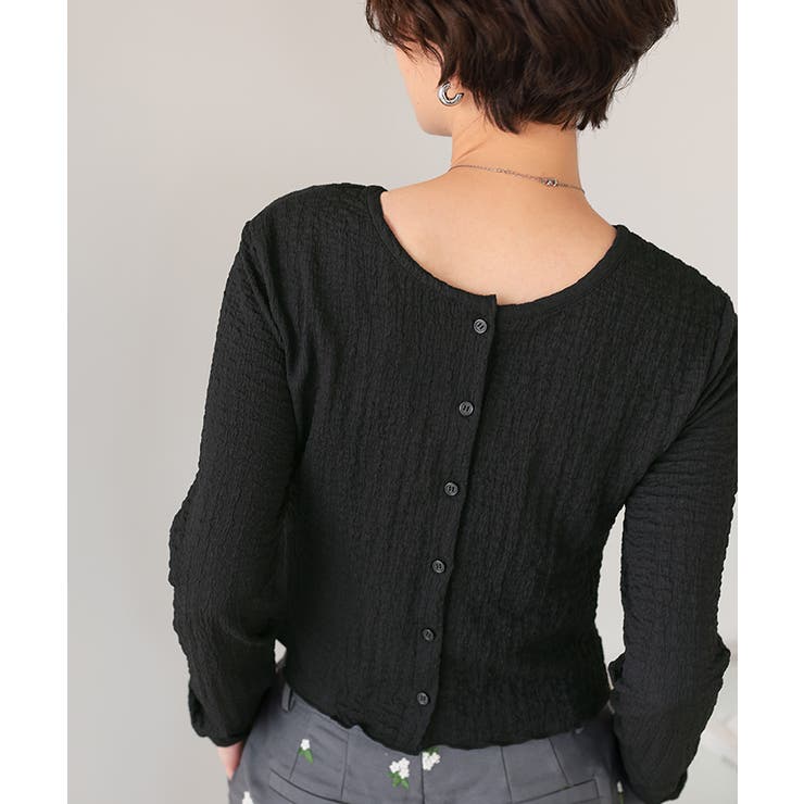 前後2wayポコポコジャガードトップス | titivate | 詳細画像28 