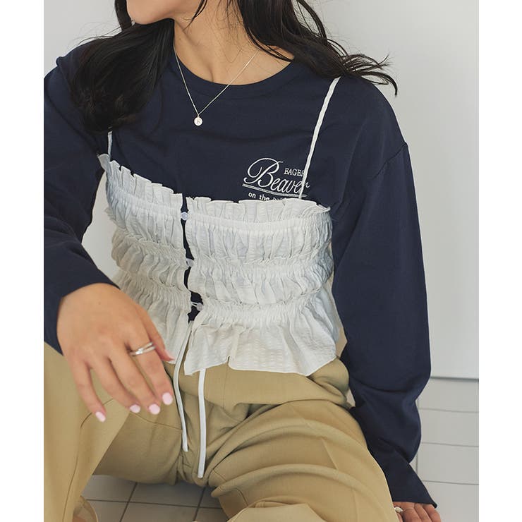 ロングスリーブ刺繍ロゴTシャツ | titivate | 詳細画像20 
