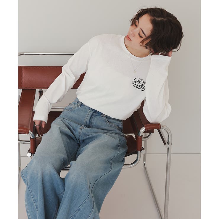 ロングスリーブ刺繍ロゴTシャツ | titivate | 詳細画像6 