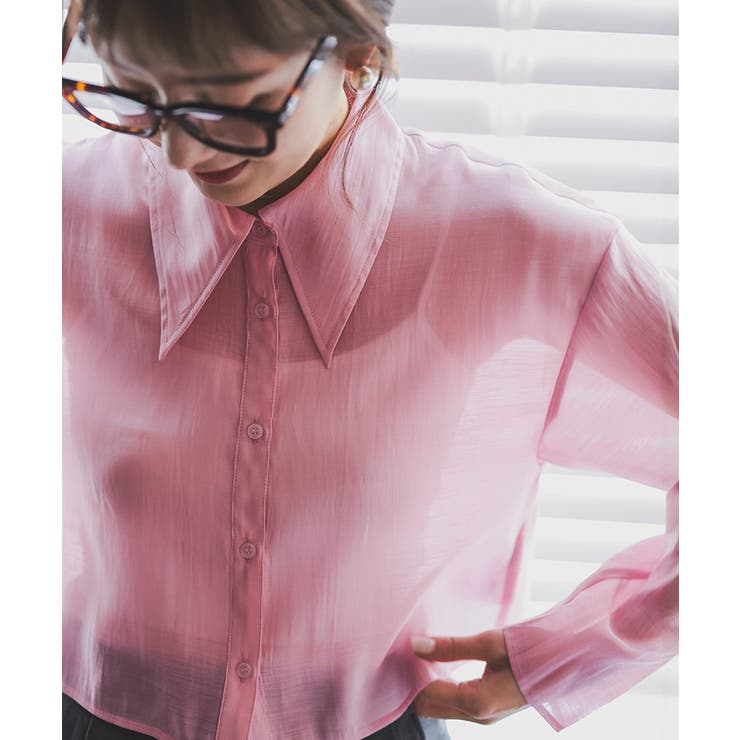 デザイン襟シアーシャツ | titivate | 詳細画像22 