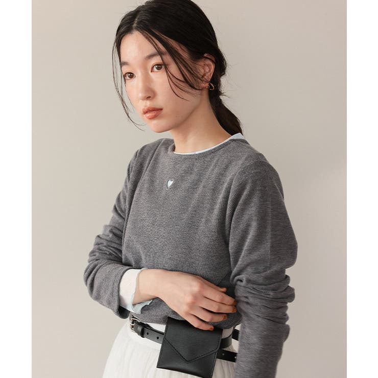 ハートカット刺繍前後2wayカットソー | titivate | 詳細画像11 