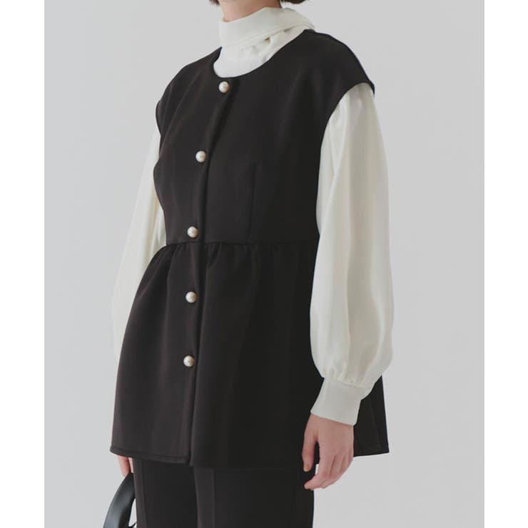 ペプラムデザインジレ/ベスト[品番：TV000017119]｜titivate（ティティ