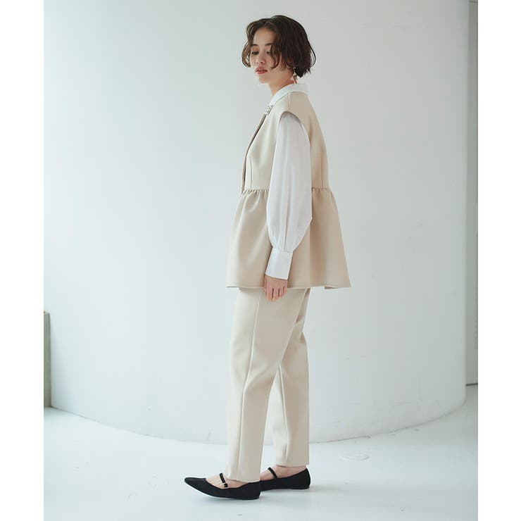 ペプラムデザインジレ/ベスト[品番：TV000017119]｜titivate（ティティ