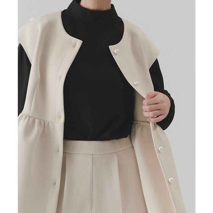 ペプラムデザインジレ/ベスト[品番：TV000017119]｜titivate（ティティ