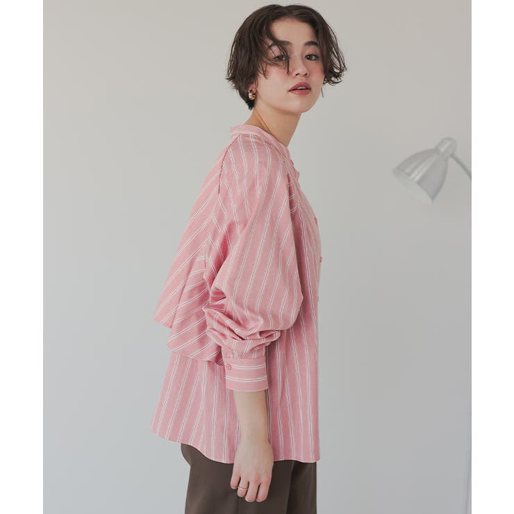バックフリルバンドカラーシャツ｜ファッション通販のSTRIPE CLUB