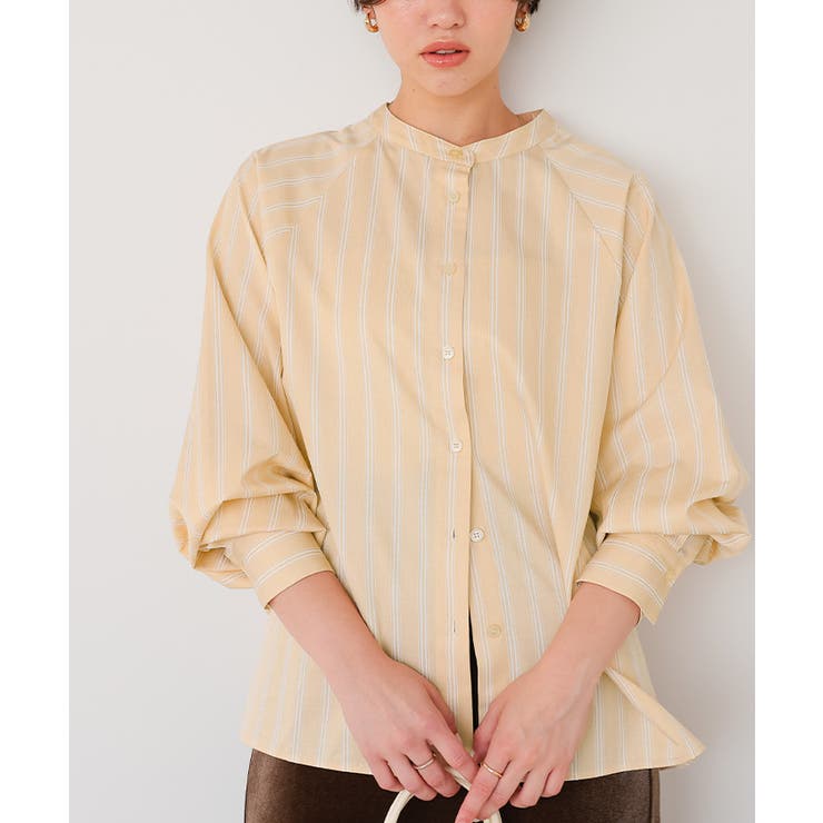 バックフリルバンドカラーシャツ | titivate | 詳細画像5 