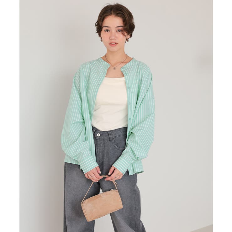 バックフリルバンドカラーシャツ | titivate | 詳細画像14 