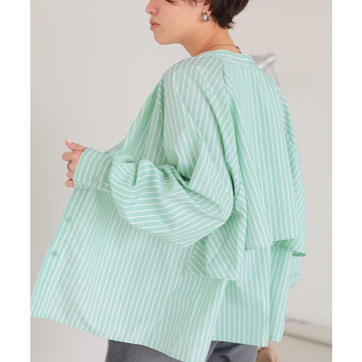 バックフリルバンドカラーシャツ | titivate | 詳細画像15 