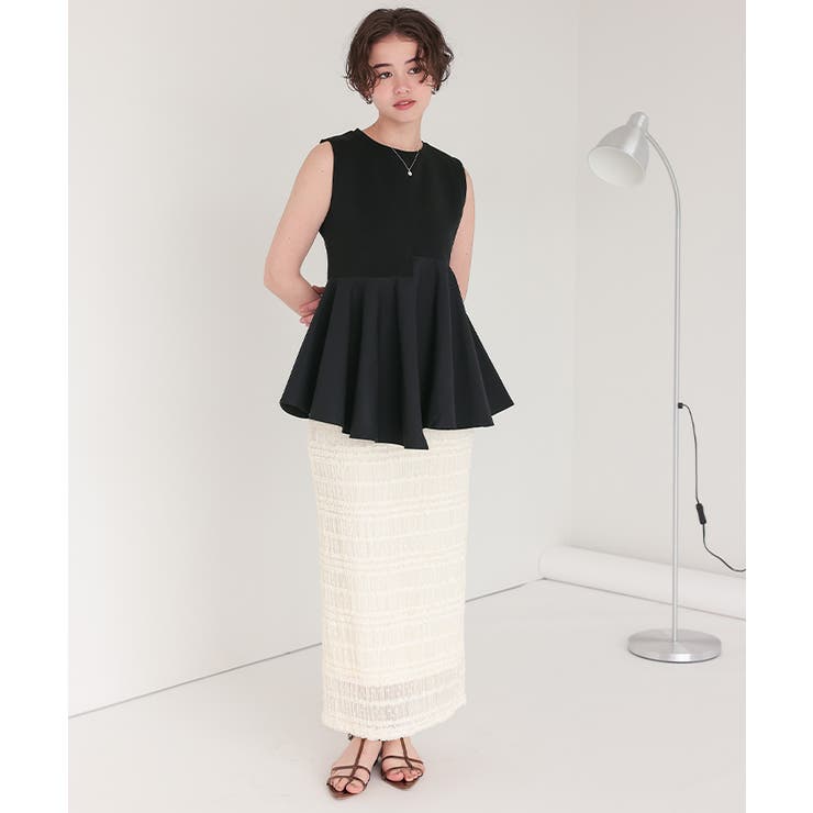 ペプラムフレアドッキングトップス | titivate | 詳細画像32 