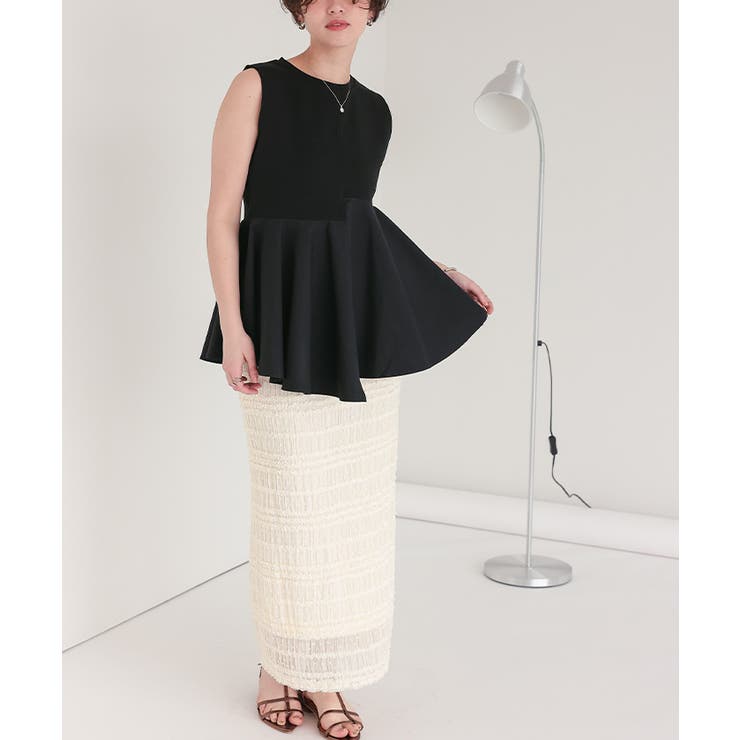 ペプラムフレアドッキングトップス | titivate | 詳細画像16 