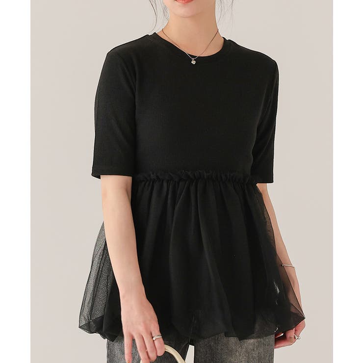 バルーンヘムハーフスリーブカットソー | titivate | 詳細画像4 