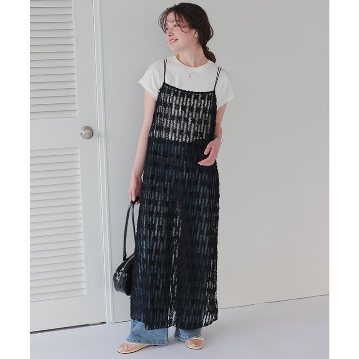 前後2wayチュールフリンジキャミソールワンピース | titivate | 詳細画像10 