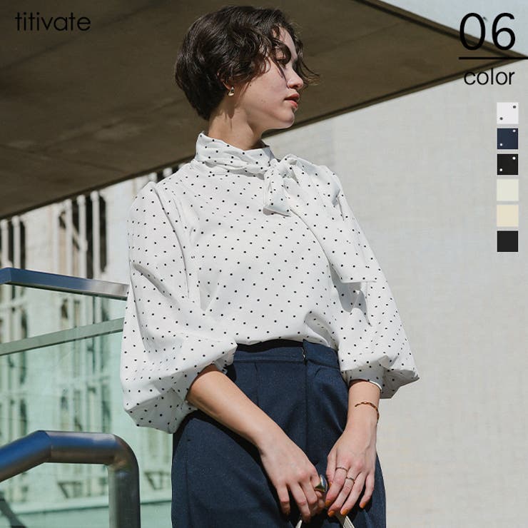 リボンボウタイブラウス | titivate | 詳細画像1 