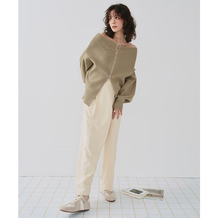 ダブルファスナーオーバーサイズニットプルオーバー | titivate | 詳細画像27 