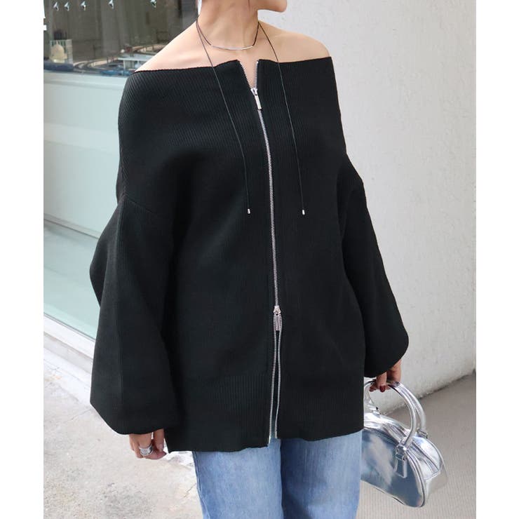 ダブルファスナーオーバーサイズニットプルオーバー | titivate | 詳細画像29 