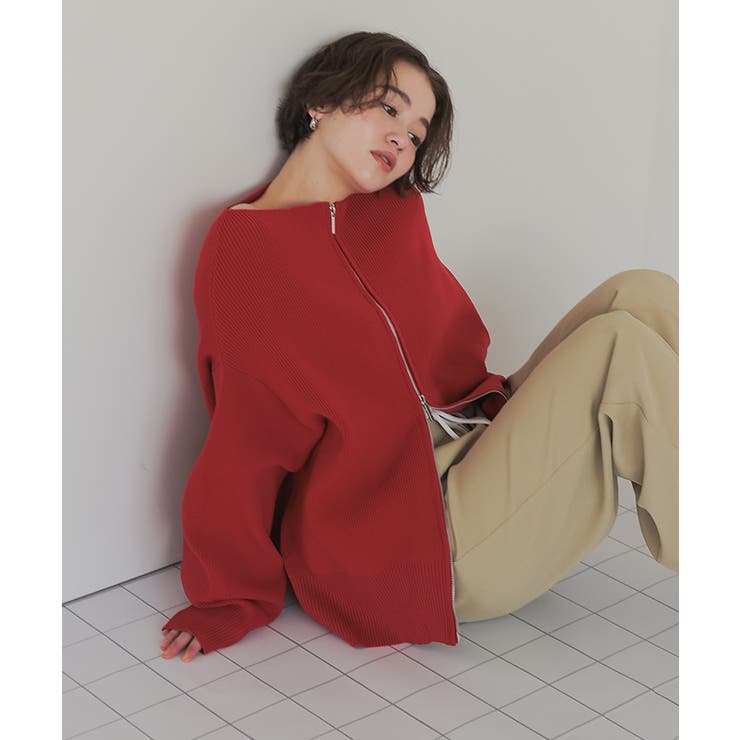 ダブルファスナーオーバーサイズニットプルオーバー | titivate | 詳細画像32 