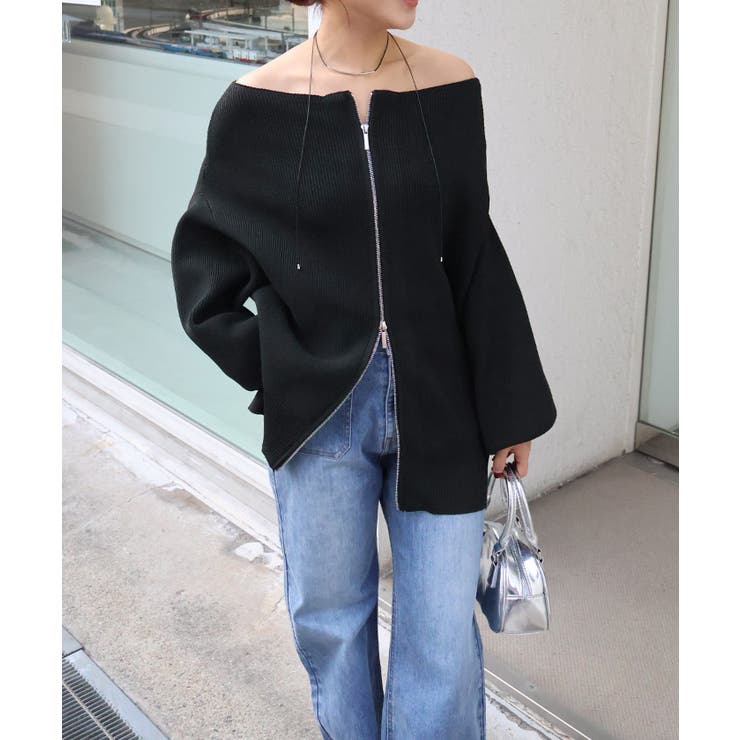 ダブルファスナーオーバーサイズニットプルオーバー | titivate | 詳細画像14 