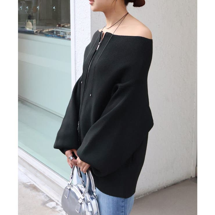 ダブルファスナーオーバーサイズニットプルオーバー | titivate | 詳細画像15 