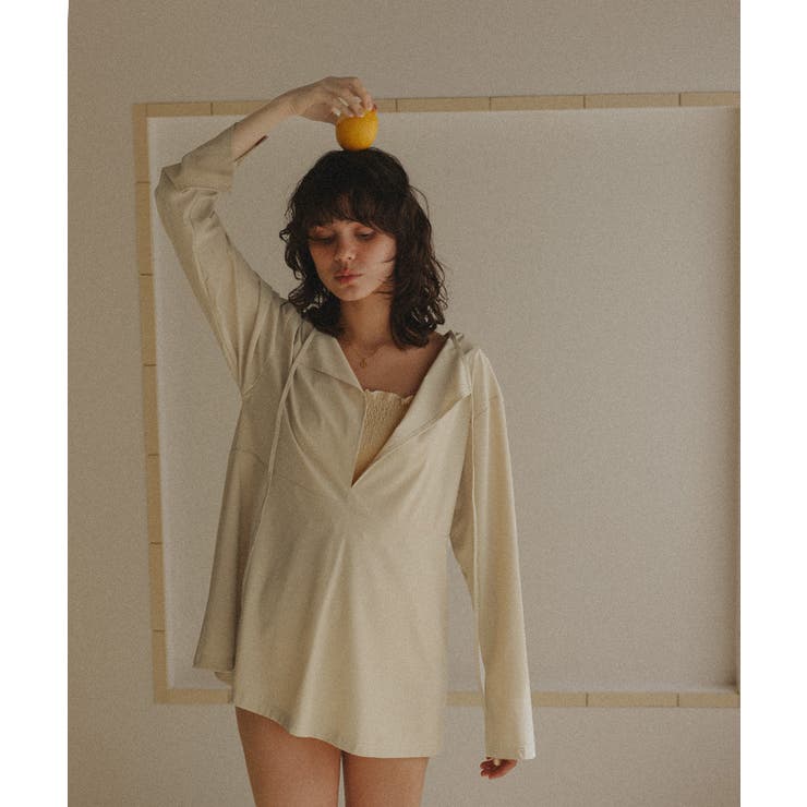 前後2wayペプラムデザイントップス/ラッシュガード | titivate | 詳細画像24 