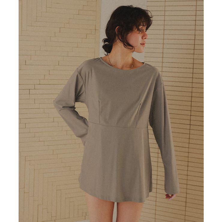 前後2wayペプラムデザイントップス/ラッシュガード | titivate | 詳細画像13 