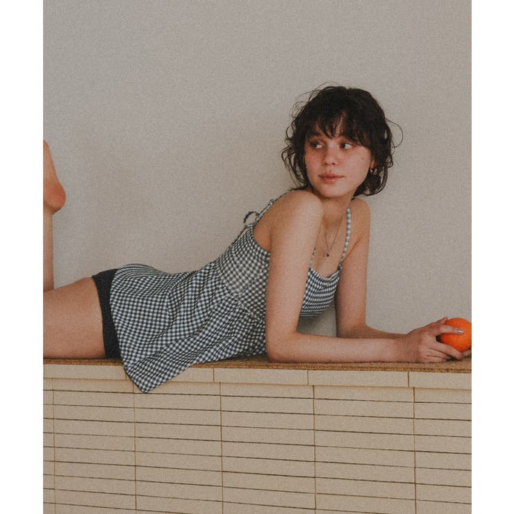 ペプラムギャザーデザインビスチェビキニ/水着[品番