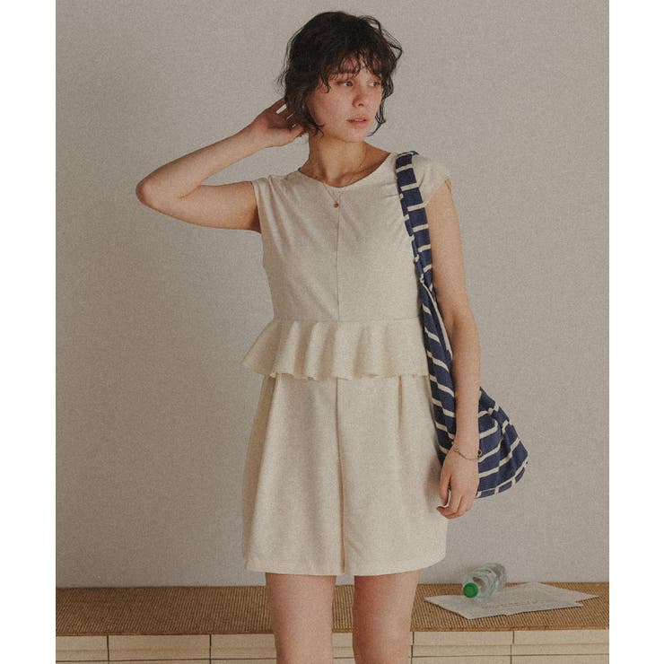 ペプラムフレアデザインオールインワン/ワンピース水着 | titivate | 詳細画像13 