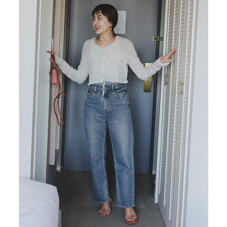 リボンデザインカーディガン/ノースリーブニットセット | titivate | 詳細画像6 