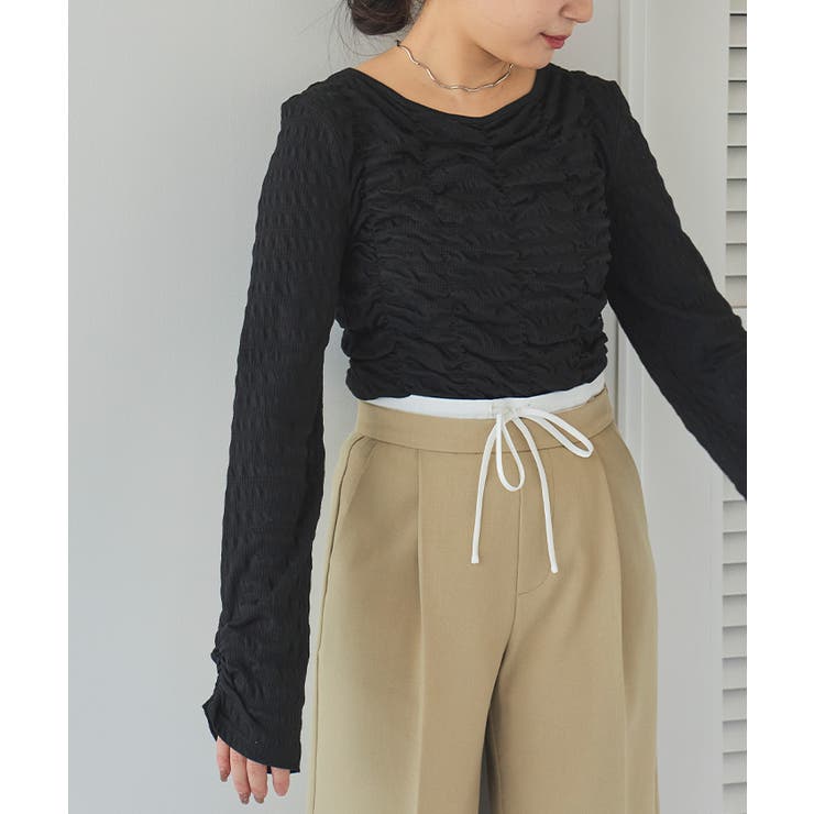 ロングスリーブシャーリングトップス | titivate | 詳細画像15 