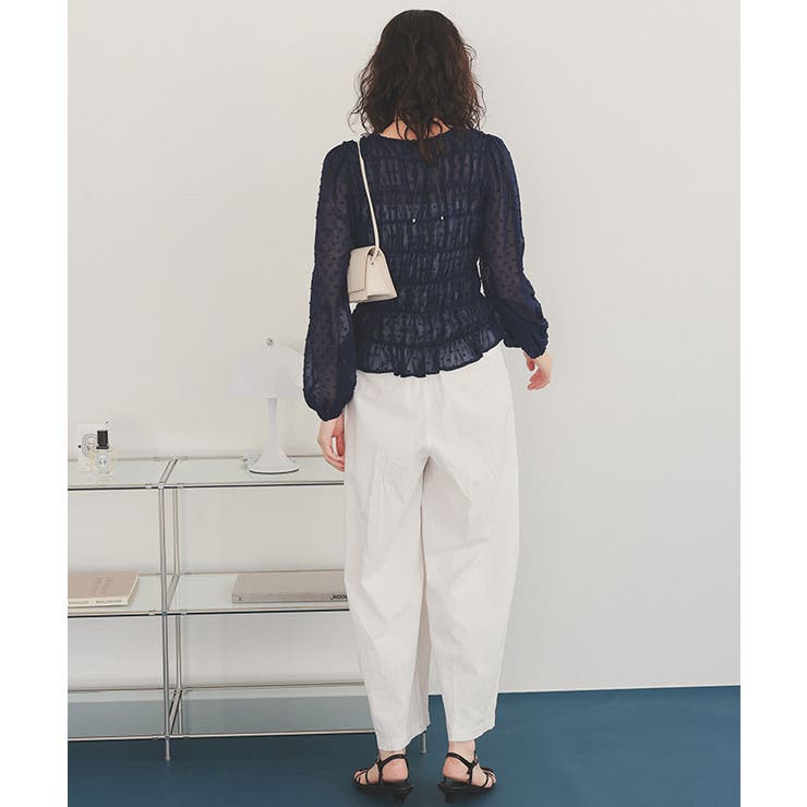 シアー楊柳ぽこぽこシャーリングトップス | titivate | 詳細画像14 