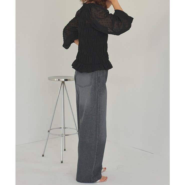 シアー楊柳ぽこぽこシャーリングトップス | titivate | 詳細画像24 