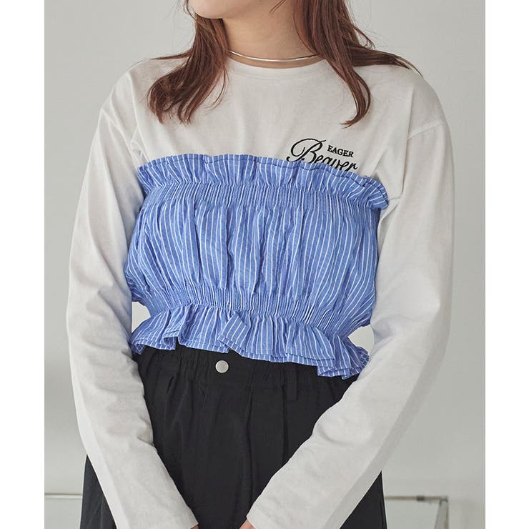 サッカーストライプシャーリングビスチェ | titivate | 詳細画像13 