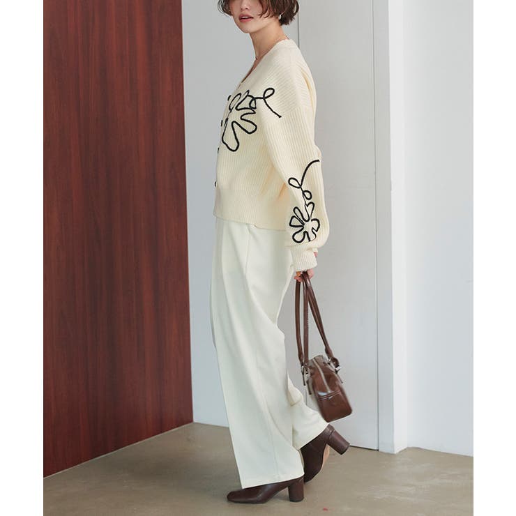 フラワーラインニットカーディガン | titivate | 詳細画像13 