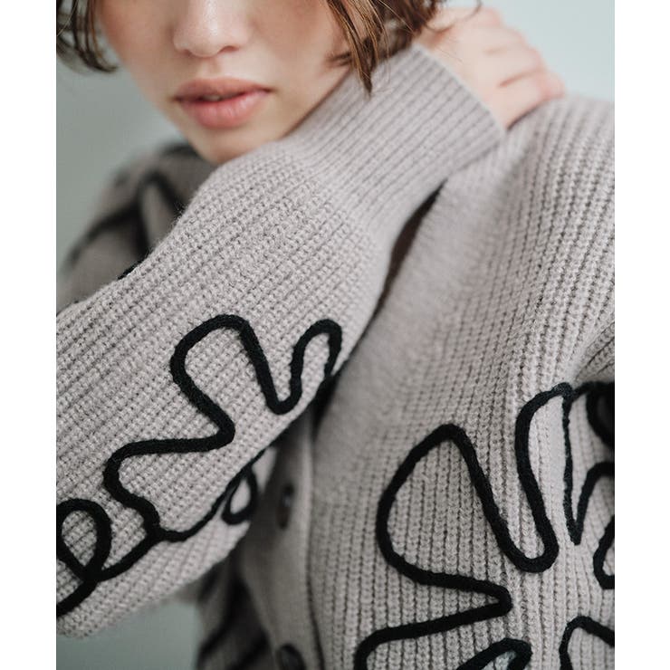 フラワーラインニットカーディガン | titivate | 詳細画像20 