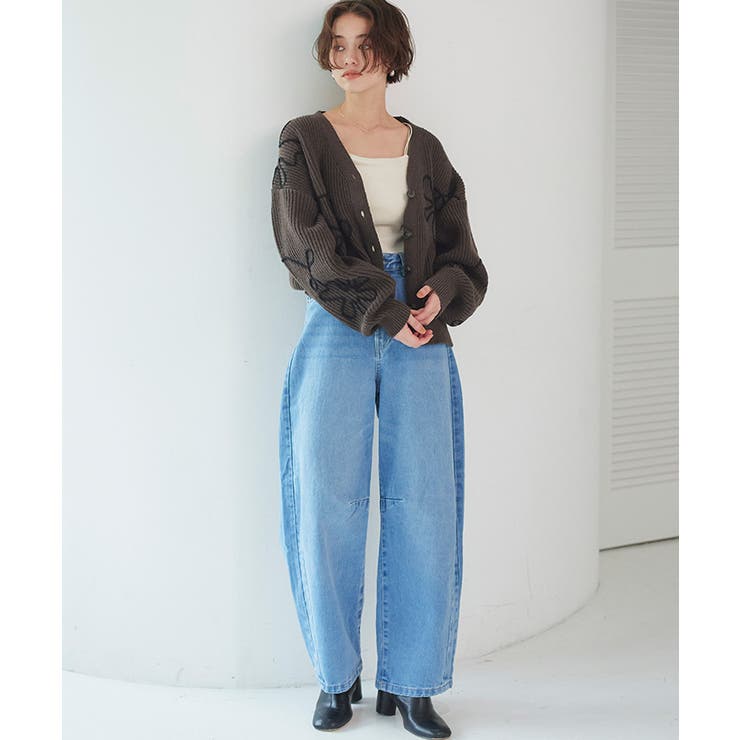 フラワーラインニットカーディガン | titivate | 詳細画像22 