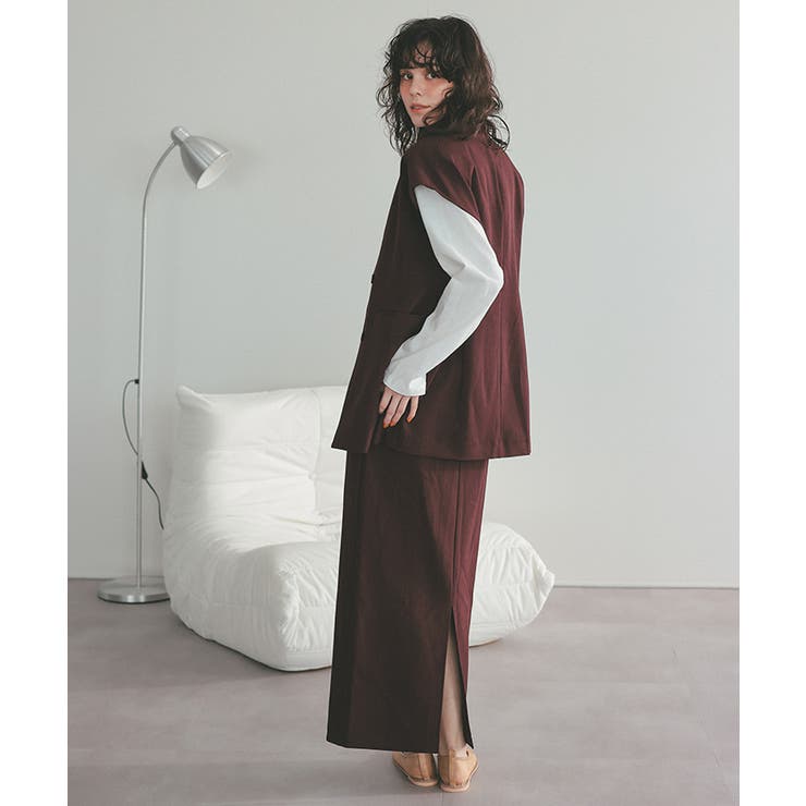 ダブルウエストデザインタイトスカート | titivate | 詳細画像3 