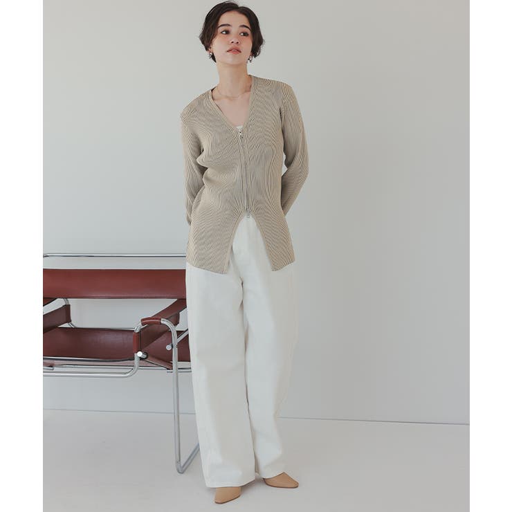 スリムアップジップニットカーディガン | titivate | 詳細画像23 