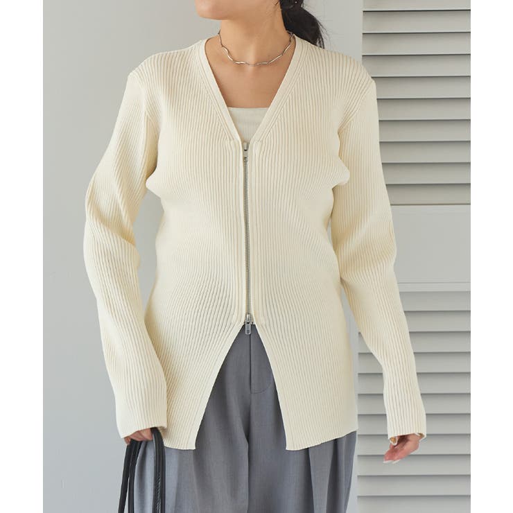 スリムアップジップニットカーディガン | titivate | 詳細画像25 