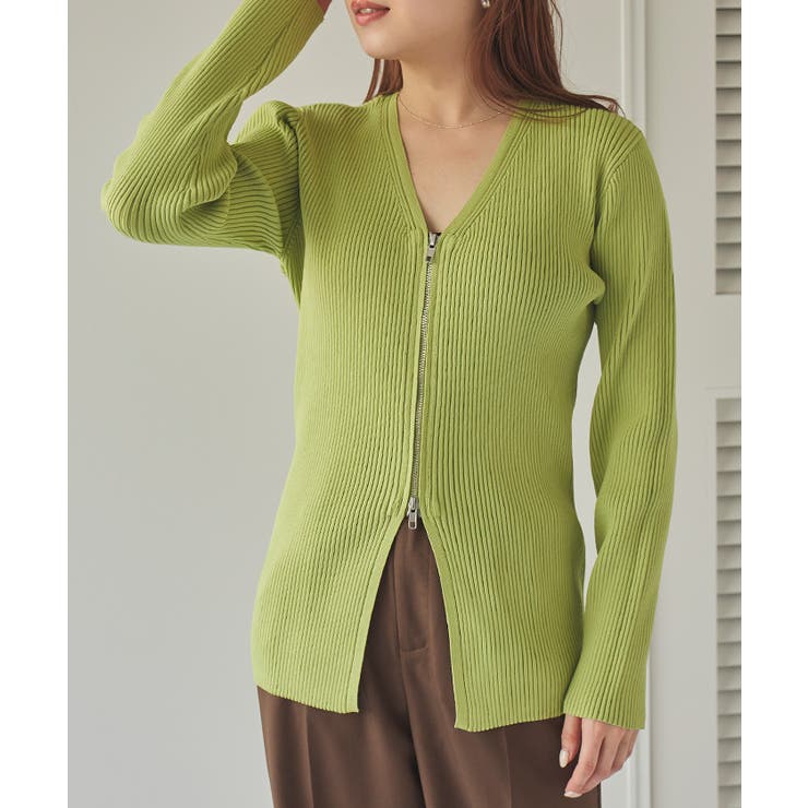 スリムアップジップニットカーディガン | titivate | 詳細画像28 