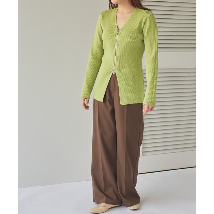 スリムアップジップニットカーディガン | titivate | 詳細画像12 