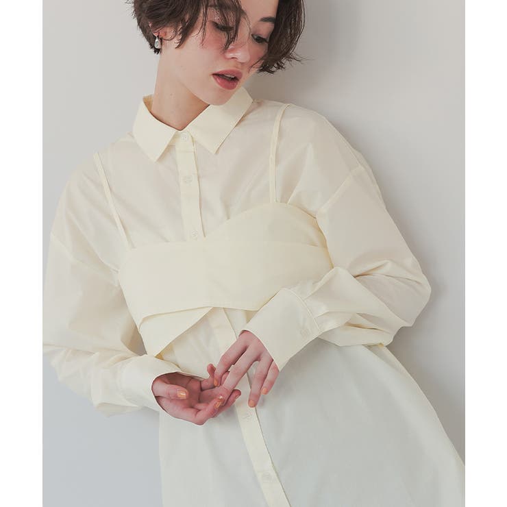 ラップビスチェ付きレイヤードシャツ | titivate | 詳細画像21 