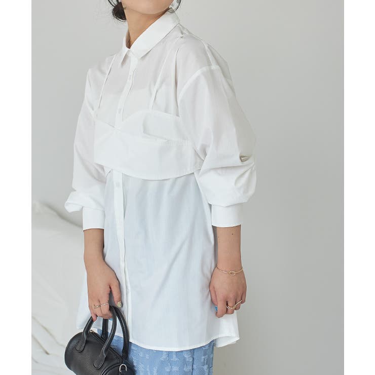 ラップビスチェ付きレイヤードシャツ | titivate | 詳細画像8 