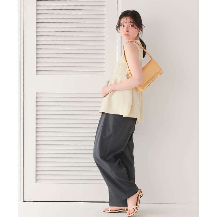 前後2wayノースリーブペプラムニットトップス | titivate | 詳細画像9 