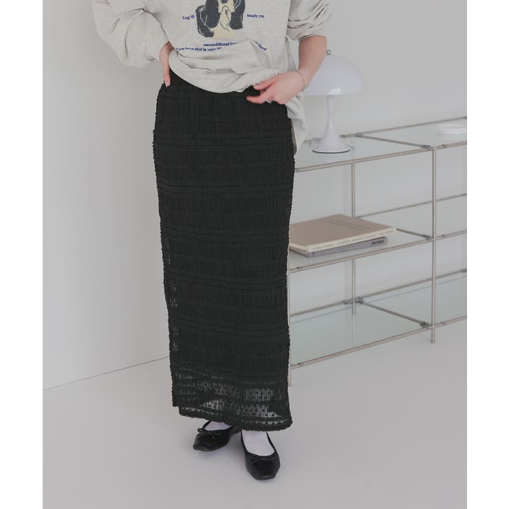 シャーリングレースタイトスカート | titivate | 詳細画像23 