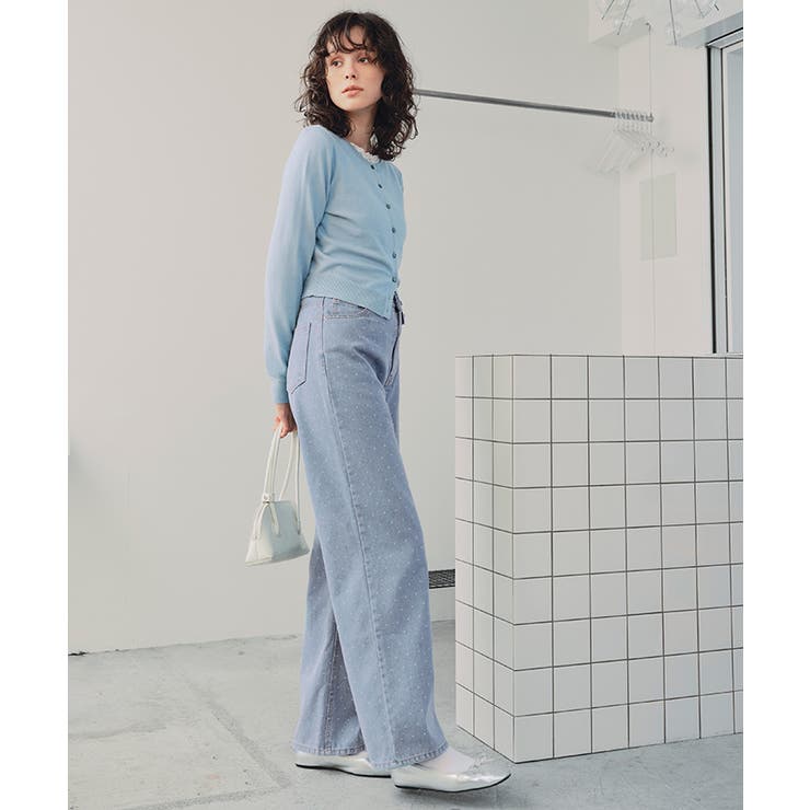 ドット/カラーストレートデニムパンツ | titivate | 詳細画像22 