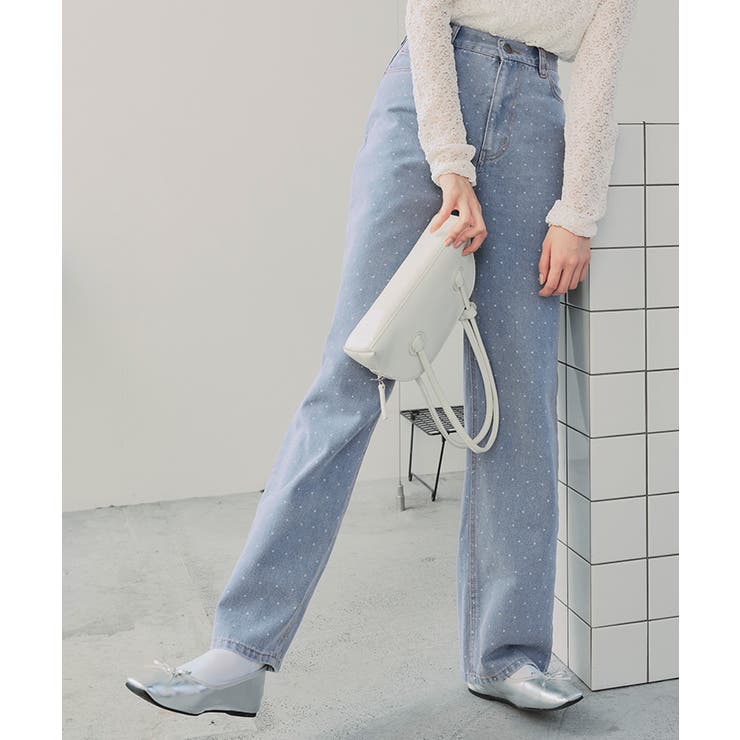 ドット/カラーストレートデニムパンツ | titivate | 詳細画像24 