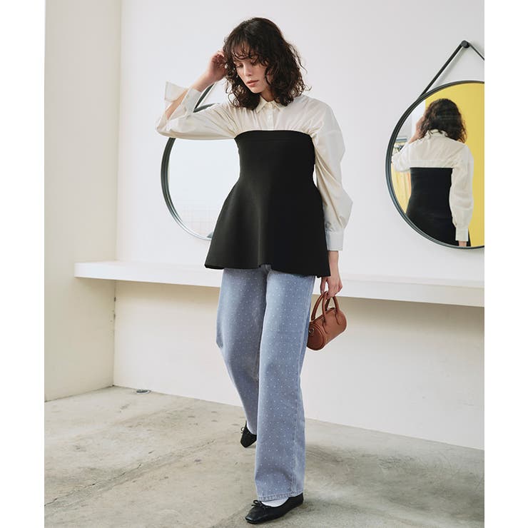 ドット/カラーストレートデニムパンツ | titivate | 詳細画像3 