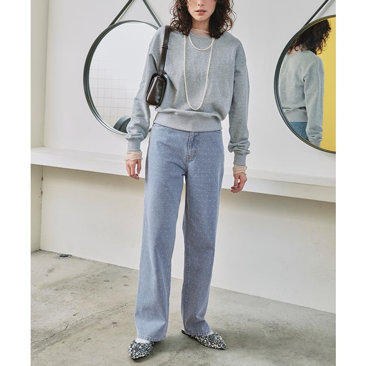 ドット/カラーストレートデニムパンツ | titivate | 詳細画像5 