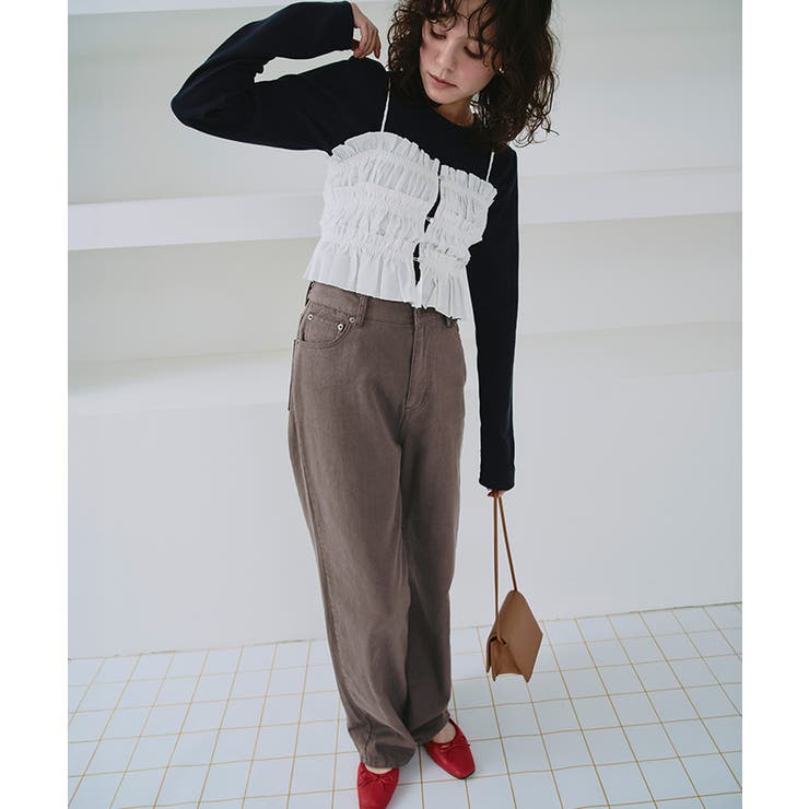 ドット/カラーストレートデニムパンツ | titivate | 詳細画像12 