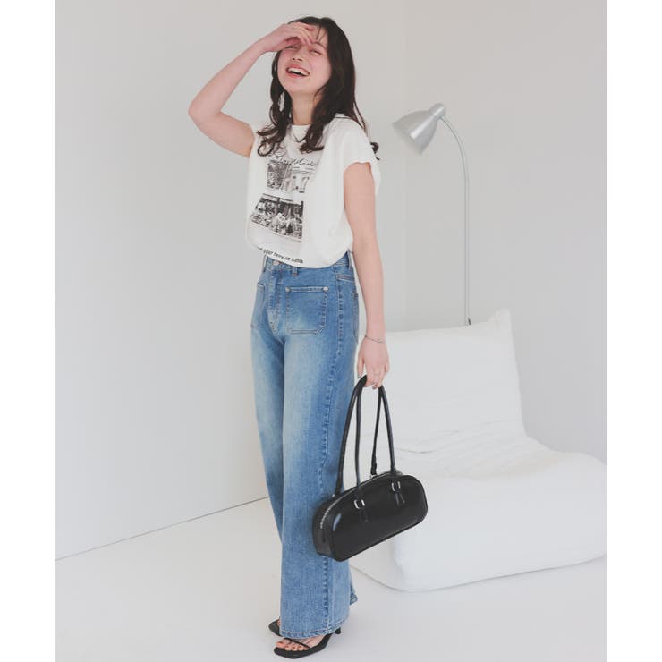 フレンチスリーブピグメントフォトプリントTシャツ | titivate | 詳細画像7 